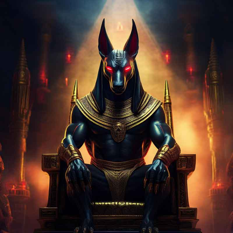 Image of anubis from the history motion graphics video